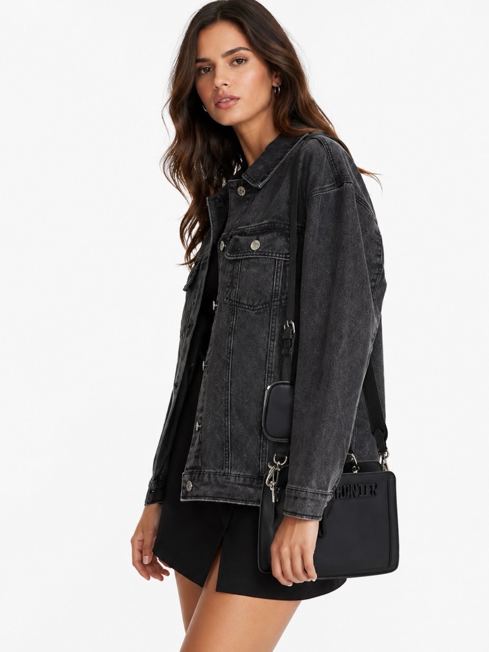 Steve Madden Black Bevelyn Small Satchel Bag